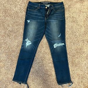 American Eagle Super Super Stretch Distressed Jegging Size 18 Regular